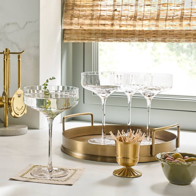 slide 2 of 4, Hearth & Hand with Magnolia 12oz Coupe Glass Clear - Hearth & Hand™ with Magnolia, 12 oz