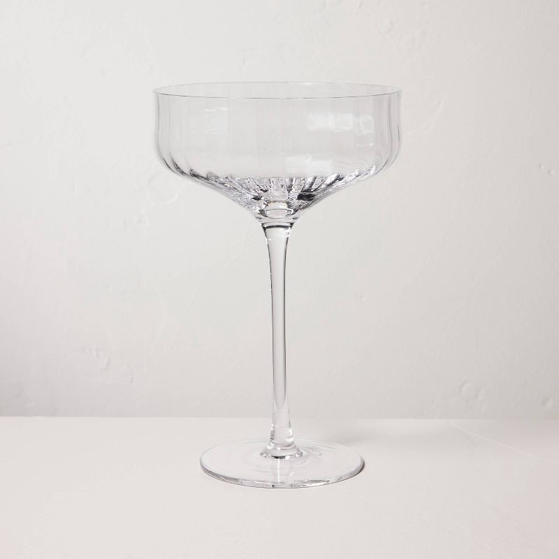 slide 1 of 4, Hearth & Hand with Magnolia 12oz Coupe Glass Clear - Hearth & Hand™ with Magnolia, 12 oz