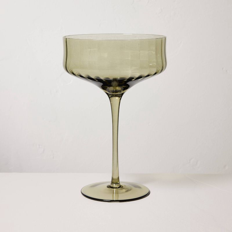 slide 1 of 4, Hearth & Hand with Magnolia 12oz Coupe Glass Green - Hearth & Hand™ with Magnolia, 12 oz