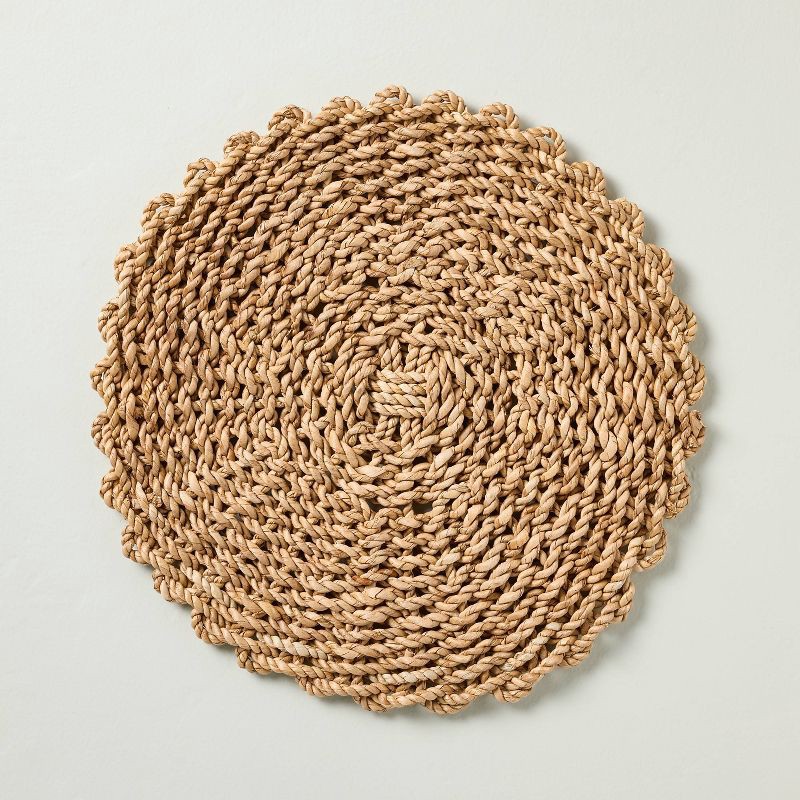 slide 1 of 3, Hearth & Hand with Magnolia Round Woven Charger - Hearth & Hand™ with Magnolia, 1 ct