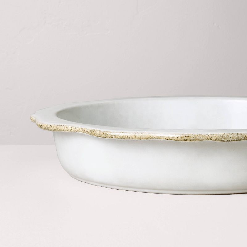 slide 3 of 3, Hearth & Hand with Magnolia Carved Edge Pie Plate Cream - Hearth & Hand™ with Magnolia, 1 ct