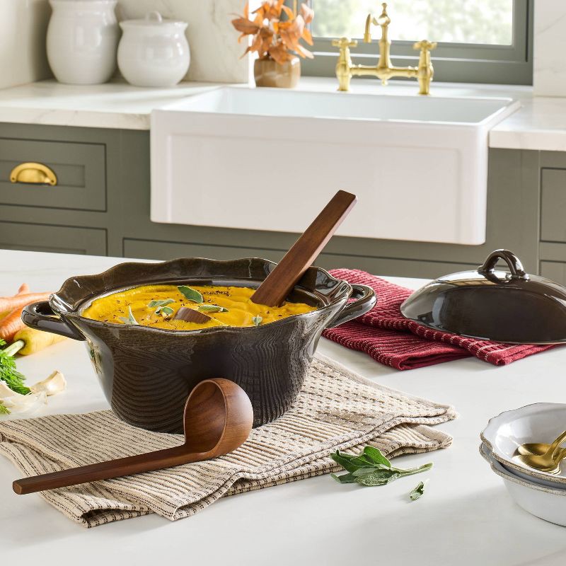 slide 2 of 4, Hearth & Hand with Magnolia Wavy Edge Soup Terrine Brown - Hearth & Hand™ with Magnolia, 1 ct