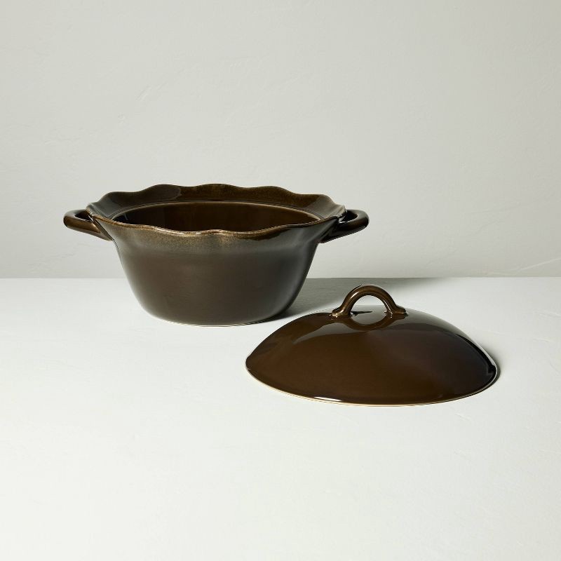 slide 3 of 4, Hearth & Hand with Magnolia Wavy Edge Soup Terrine Brown - Hearth & Hand™ with Magnolia, 1 ct