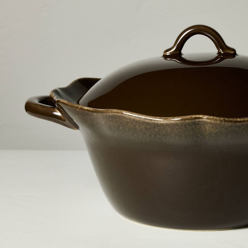slide 4 of 4, Hearth & Hand with Magnolia Wavy Edge Soup Terrine Brown - Hearth & Hand™ with Magnolia, 1 ct