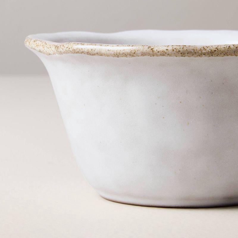 slide 3 of 3, Hearth & Hand with Magnolia Carved Edge Mini Bowl Cream - Hearth & Hand™ with Magnolia, 1 ct