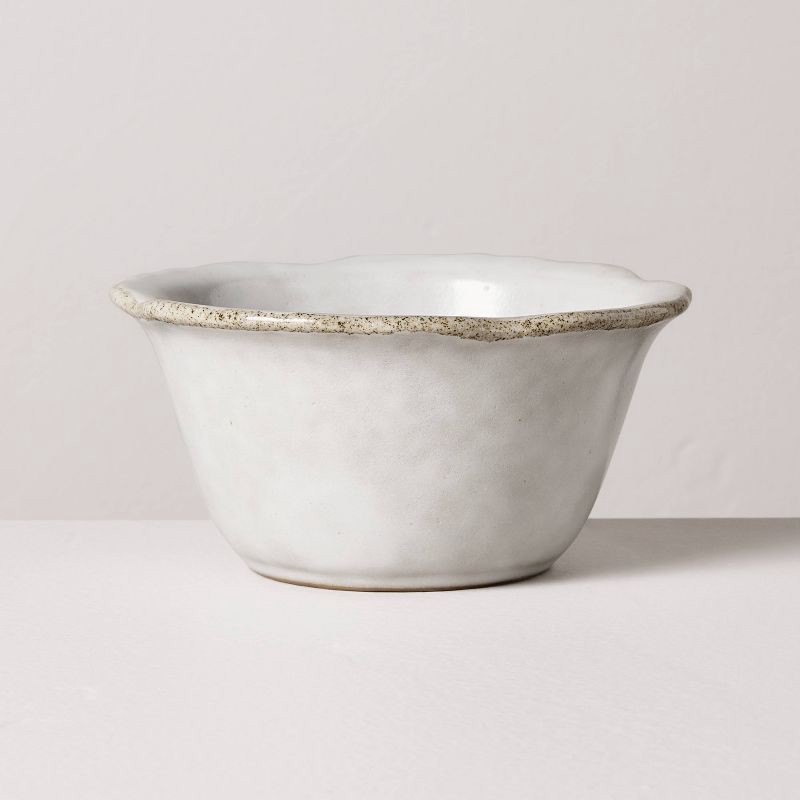 slide 1 of 3, Hearth & Hand with Magnolia Carved Edge Mini Bowl Cream - Hearth & Hand™ with Magnolia, 1 ct