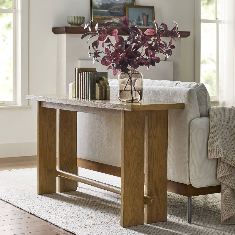 slide 2 of 4, Hearth & Hand with Magnolia 9.5" Glass Vase Tan - Hearth & Hand™ with Magnolia, 1 ct