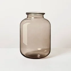 Hearth & Hand with Magnolia 9.5" Glass Vase Tan - Hearth & Hand™ with Magnolia