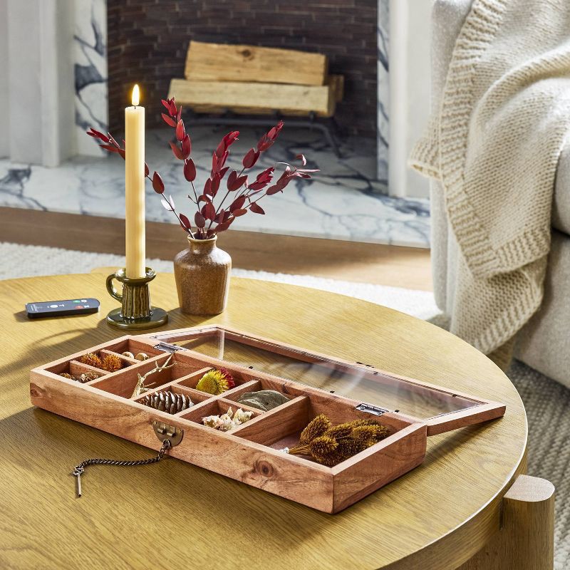 slide 3 of 3, Hearth & Hand with Magnolia 2.3"x3.25" Fall Ceramic Taper Candle Holder - Hearth & Hand™ with Magnolia, 1 ct