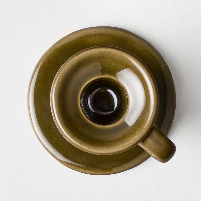 slide 2 of 3, Hearth & Hand with Magnolia 2.3"x3.25" Fall Ceramic Taper Candle Holder - Hearth & Hand™ with Magnolia, 1 ct