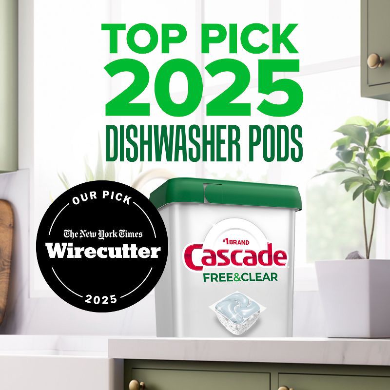 slide 2 of 10, Cascade Free & Clear Pods Dishwasher Detergents - Lemon Essence - 47ct, 47 ct