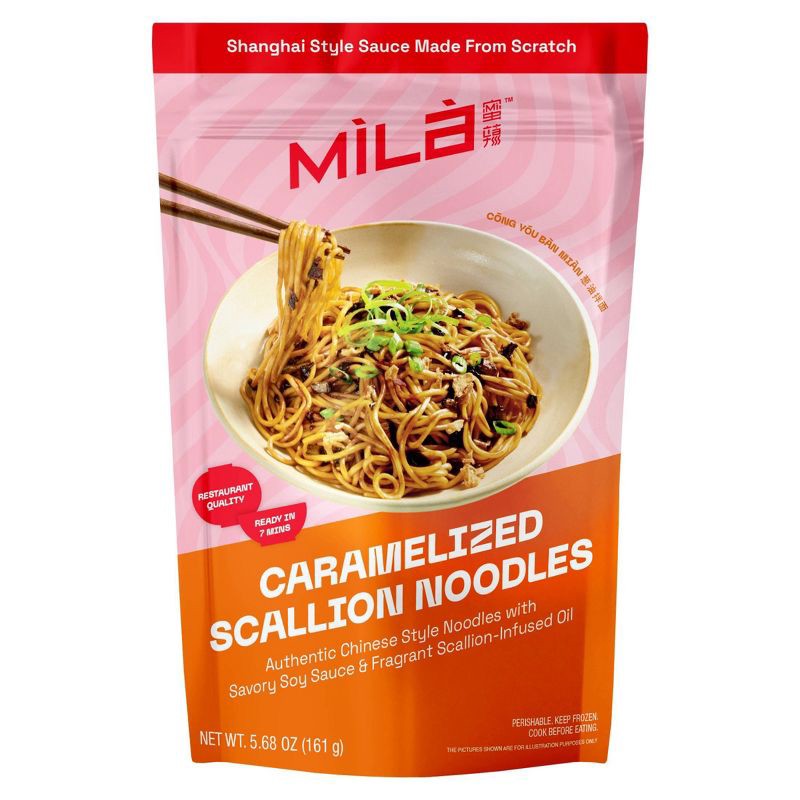 slide 1 of 5, MiLa Frozen Caramelized Scallion Oil Noodle - 5.68oz, 5.68 oz
