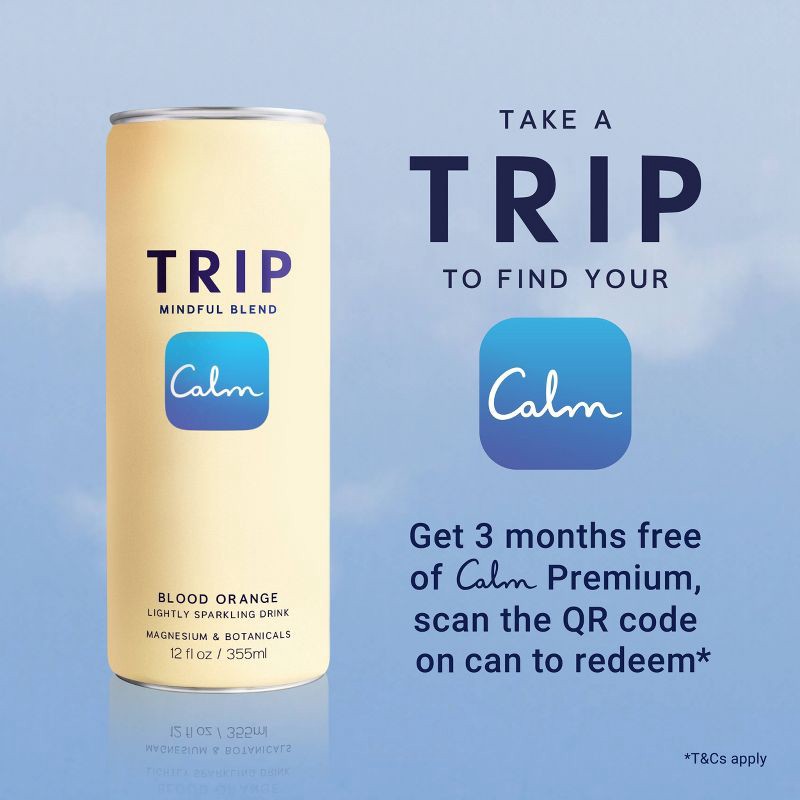 slide 3 of 5, TRIP Mindful Blend Blood Orange Lightly Sparkling Botanicals - 12 fl oz Can, 12 fl oz