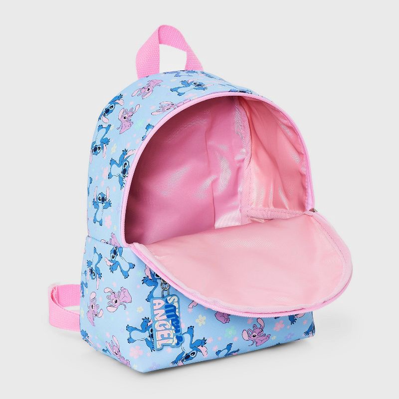 slide 3 of 5, Disney Kids' Stitch & Angel 11" Mini Backpack - Blue, 1 ct