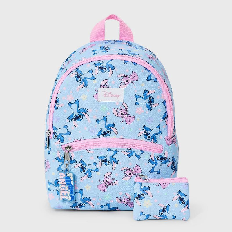 slide 4 of 5, Disney Kids' Stitch & Angel 11" Mini Backpack - Blue, 1 ct