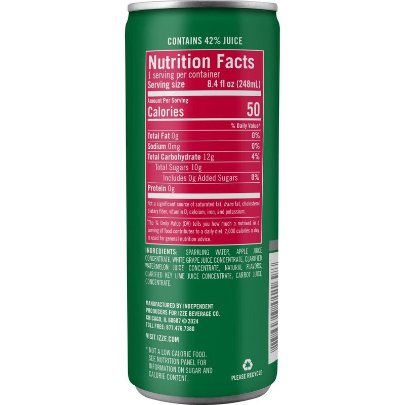 slide 7 of 7, IZZE Watermelon Sparkling Juice - 6pk/8.4 fl oz Cans, 6 ct; 8.4 fl oz