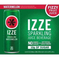 IZZE Watermelon Sparkling Juice - 6pk/8.4 fl oz Cans