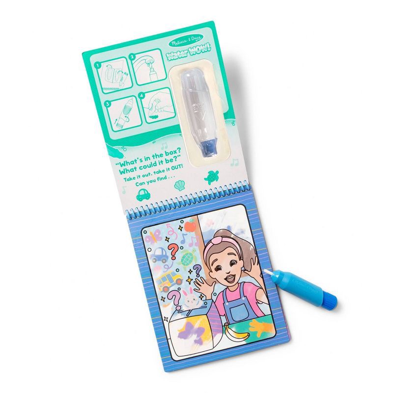 slide 4 of 9, Melissa & Doug Ms. Rachel Water WOW! Color-Reveal Pad Early Learning Toy: Plastic Watercolor Paint Brush Pad, 1 ct