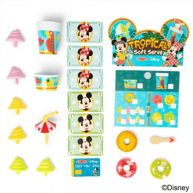 slide 4 of 9, Melissa & Doug Disney Tropical Soft Serve Ice Cream Wooden Play Food Set - 23pc, 23 ct