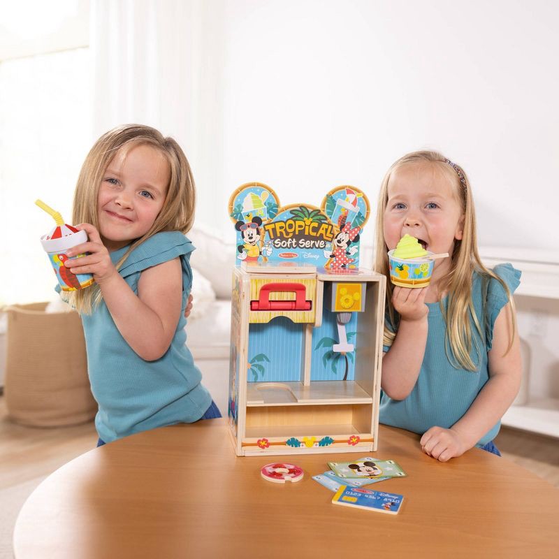 slide 8 of 9, Melissa & Doug Disney Tropical Soft Serve Ice Cream Wooden Play Food Set - 23pc, 23 ct