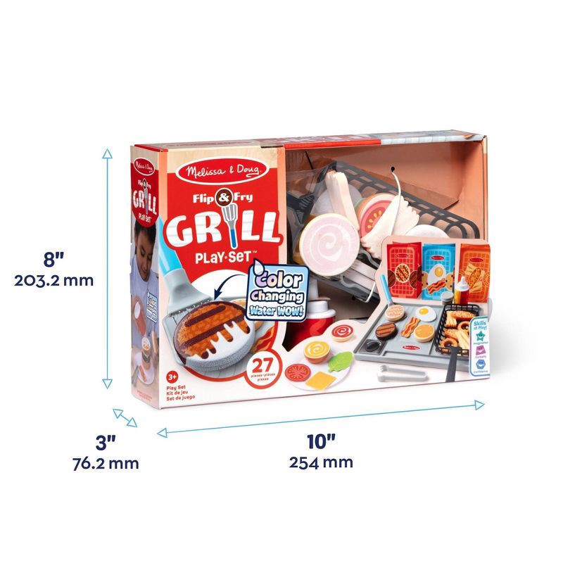 slide 3 of 9, Melissa & Doug Flip & Fry Grill Play Set with Color Changing Water WOW!: Educational Focus on Motor & Creative Skills, 1 ct