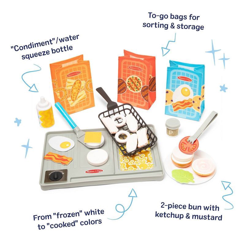 slide 8 of 9, Melissa & Doug Flip & Fry Grill Play Set with Color Changing Water WOW!: Educational Focus on Motor & Creative Skills, 1 ct