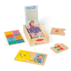 Melissa & Doug Ms. Rachel Big Feelings Puzzles - 16pc: Educational Wooden Toy for Emotional & Sensory Development