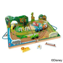 Disney Take-Along Safari Adventure Wooden Play Set with Built-In Tracks - 20pc