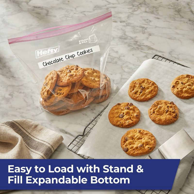 slide 3 of 7, Hefty Gallon Stand and Fill Food Storage Bags - 38ct, 38 ct