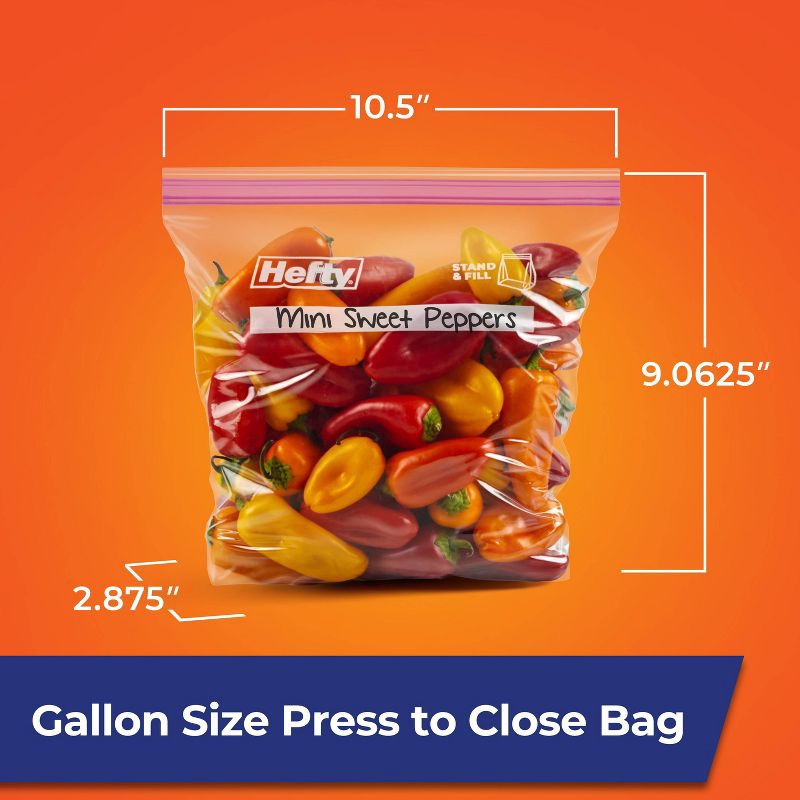 slide 6 of 7, Hefty Gallon Stand and Fill Food Storage Bags - 38ct, 38 ct
