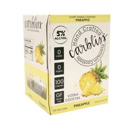 Carbliss Pineapple Vodka Cocktail 4 - 12 oz Cans