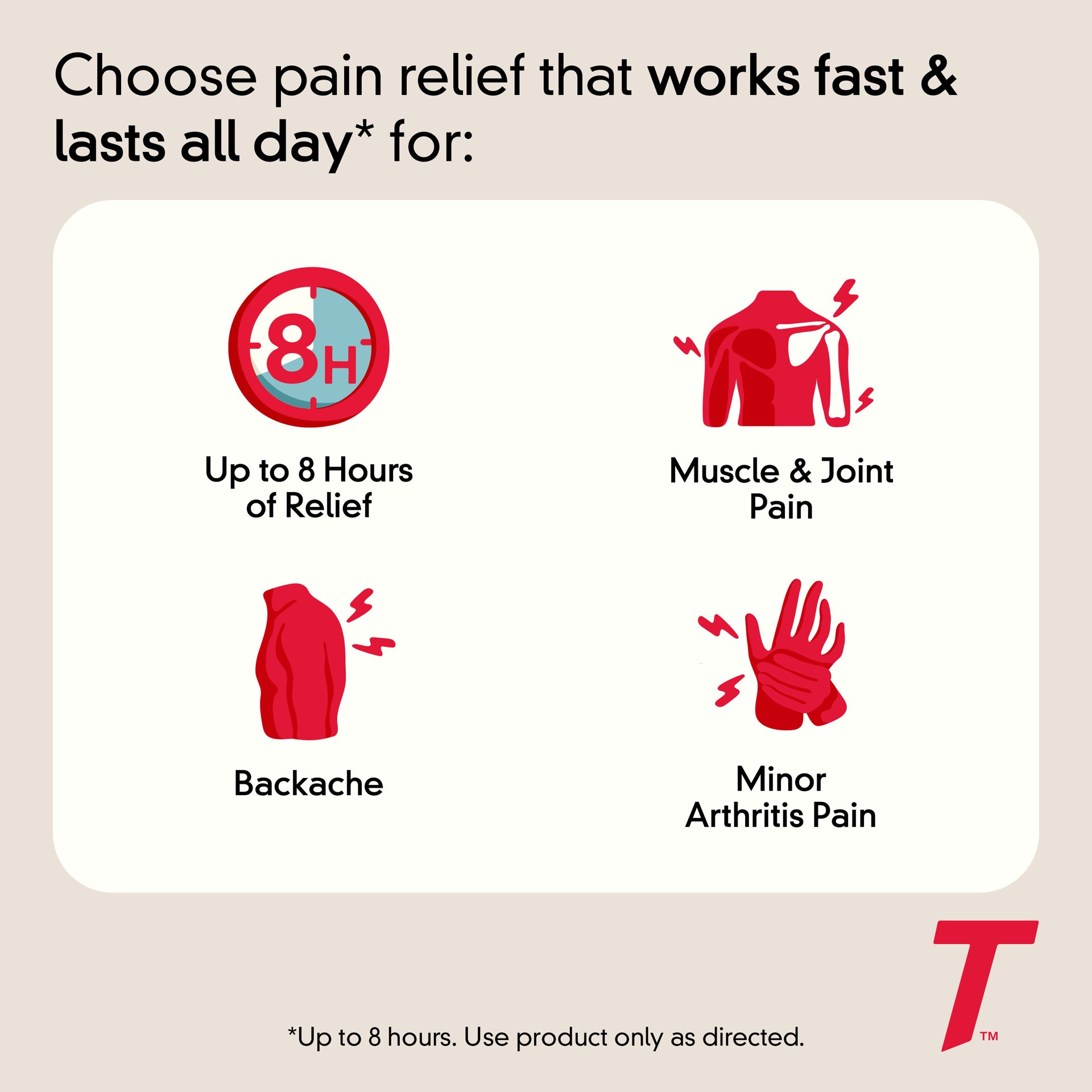 slide 6 of 9, Tylenol 8 Hour Muscle Aches & Pain Relief Extended-Release Tablets with 650 mg Acetaminophen, Fever Reducer & Pain Medicine for Muscles, Joints, Body, and Backache Pain Relief, 100 Count, 100 ct