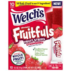 Welch's Fruitfuls Strawberry Fruit Strips - 10 ct