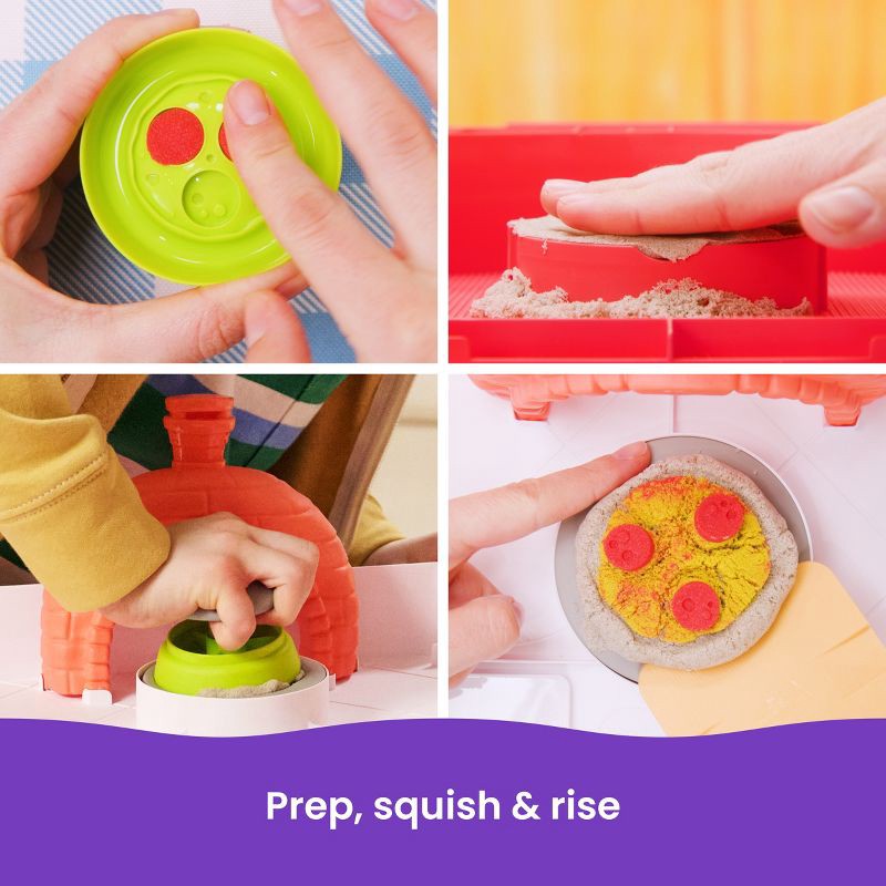 slide 3 of 8, Kinetic Sand Squish Pizza Playset, 1 ct