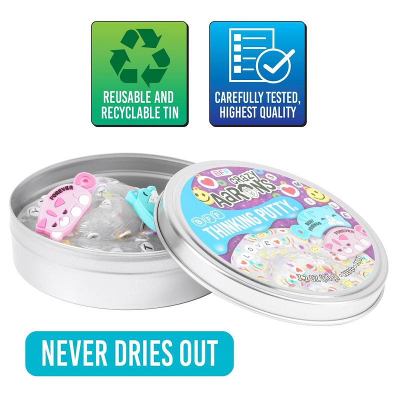 slide 7 of 7, Crazy Aaron's 3.5" Thinking Putty Tin: Enhances Gross Motor Skills, Fosters Creative and Sensory Development, 1 ct
