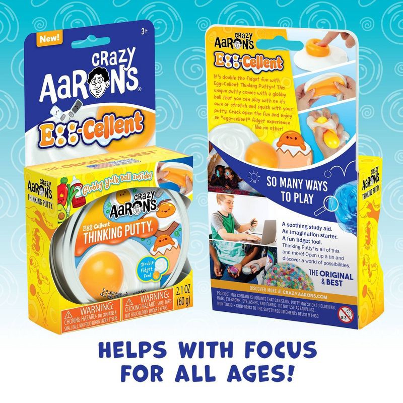 slide 2 of 7, Crazy Aaron's Eggcellent 3.5" Thinking Putty Tin, 1 ct