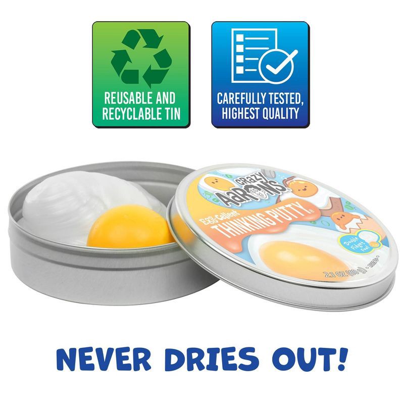 slide 4 of 7, Crazy Aaron's Eggcellent 3.5" Thinking Putty Tin, 1 ct