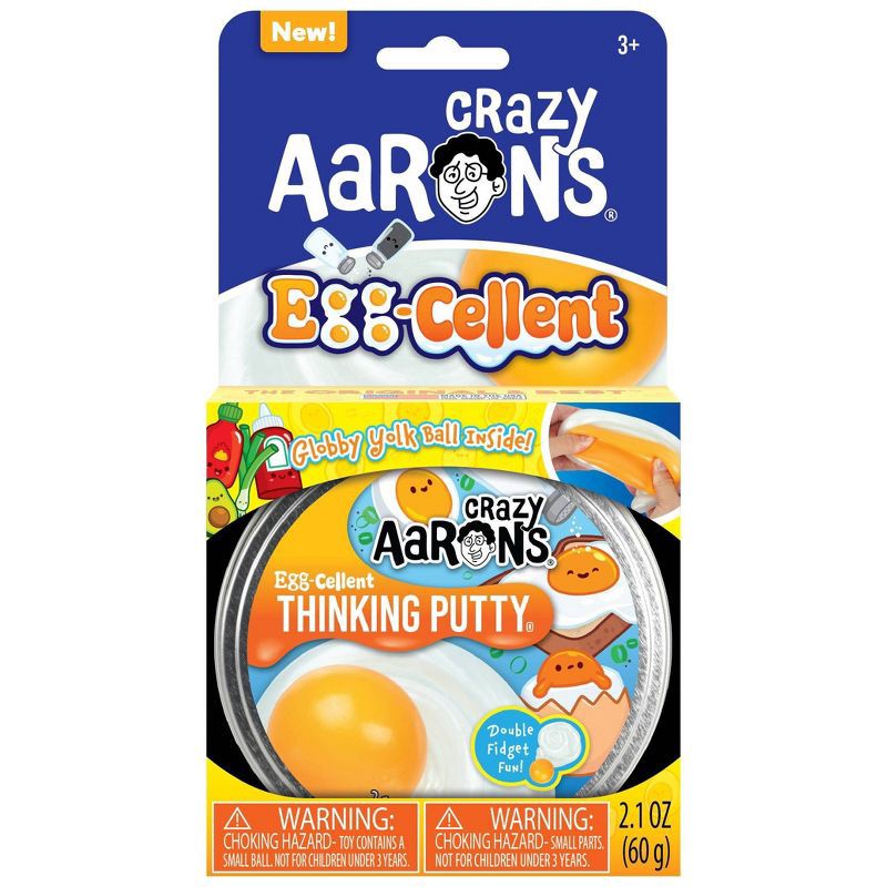 slide 1 of 7, Crazy Aaron's Eggcellent 3.5" Thinking Putty Tin, 1 ct