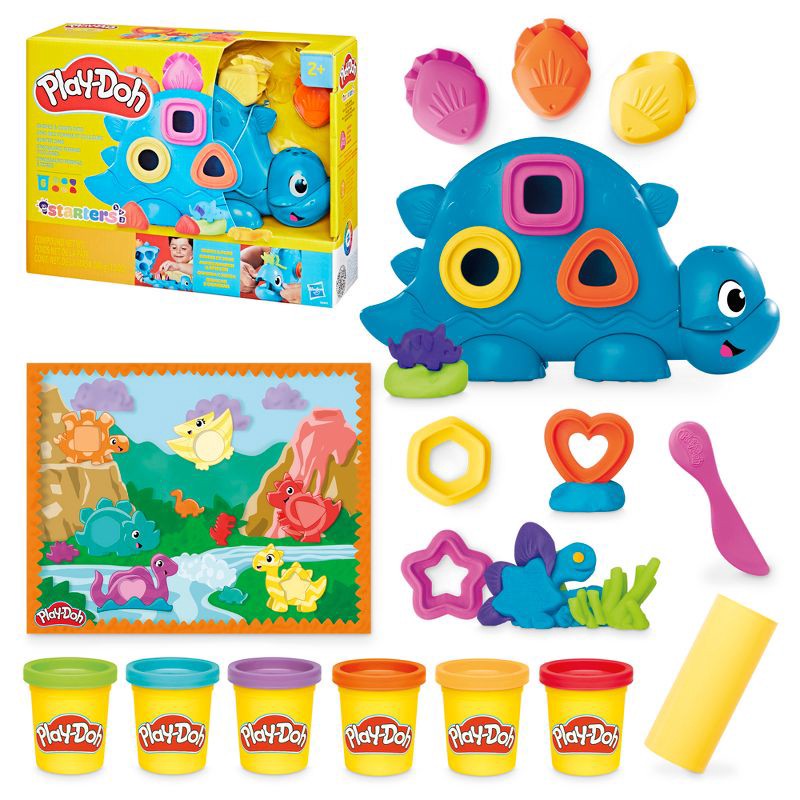 slide 1 of 10, Play-Doh Starters Shapes & Colors Dino Playset, Christmas Gifts for Kids', 1 ct