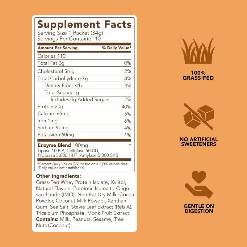 slide 5 of 9, Clean Simple Eats Protein Powder Sticks - Chocolate Peanut Butter - 12oz/10ct, 10 ct; 12 oz