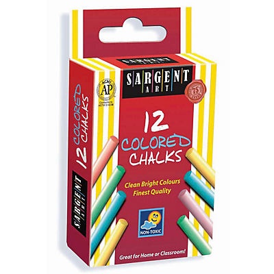 slide 1 of 1, Sargent Art Colored Molded Chalk, 12 ct