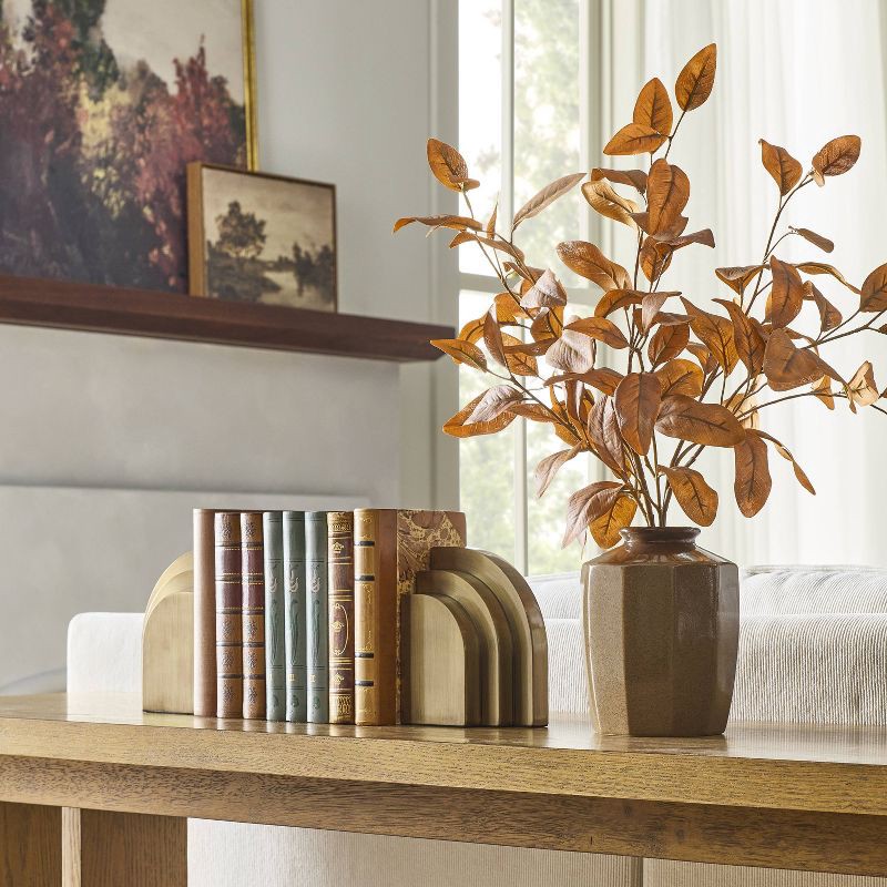 slide 2 of 3, Hearth & Hand with Magnolia Layered Brass Bookends - Hearth & Hand™ with Magnolia, 1 ct