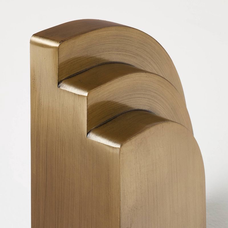 slide 3 of 3, Hearth & Hand with Magnolia Layered Brass Bookends - Hearth & Hand™ with Magnolia, 1 ct