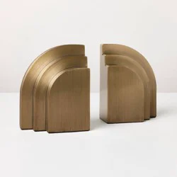 Hearth & Hand with Magnolia Layered Brass Bookends - Hearth & Hand™ with Magnolia