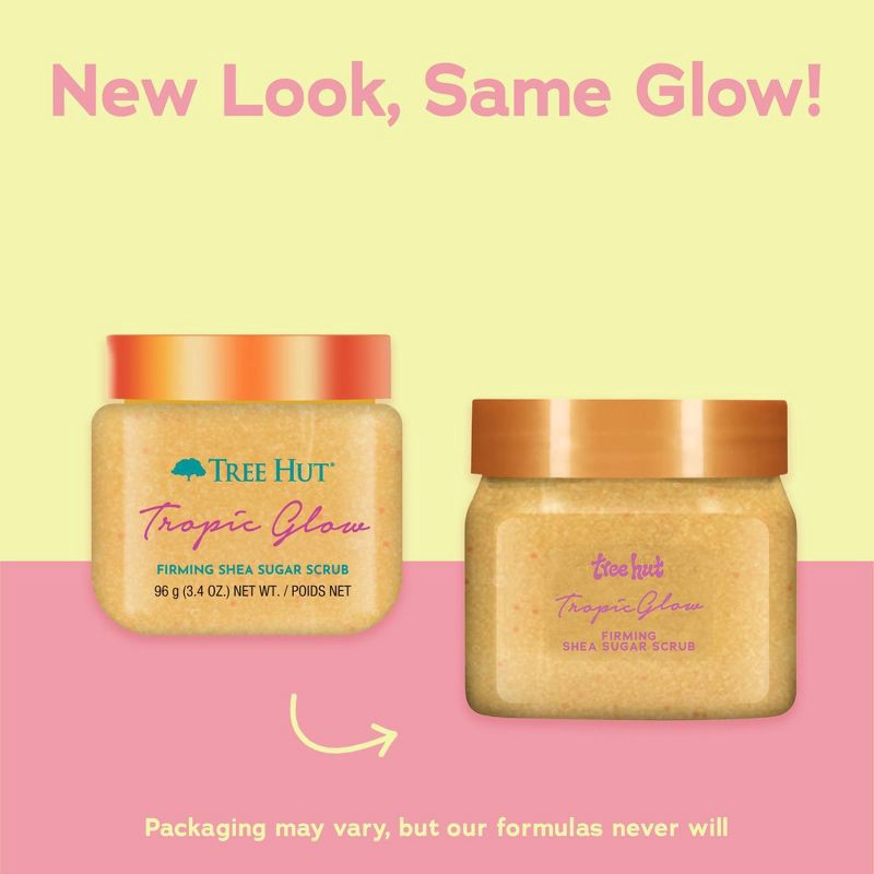slide 3 of 12, Tree Hut Tropic Glow Mini Shea Sugar Body Scrub - 3.4oz, 3.4 oz