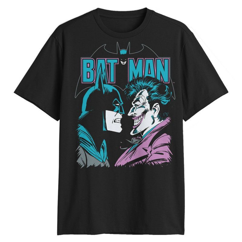 slide 1 of 3, Men's Batman Short Sleeve Graphic T-Shirt - Black L, 1 ct
