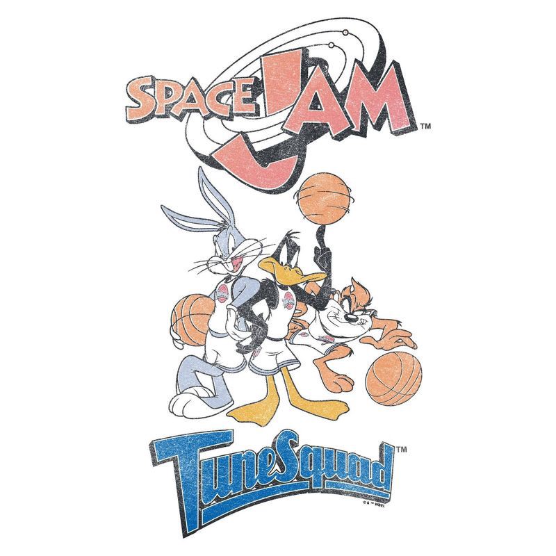 slide 3 of 3, Men's Space Jam Short Sleeve Graphic T-Shirt - White XL, 1 ct