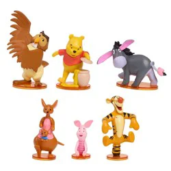 Disney Winnie the Pooh Collectible Figure Set, 6pk 3” Character Toy Figures