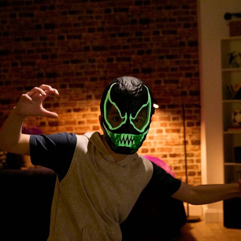 slide 7 of 7, Marvel Spider-Man Venom vs Venum Glow-In-The-Dark Mask, Halloween Costume, 1 ct
