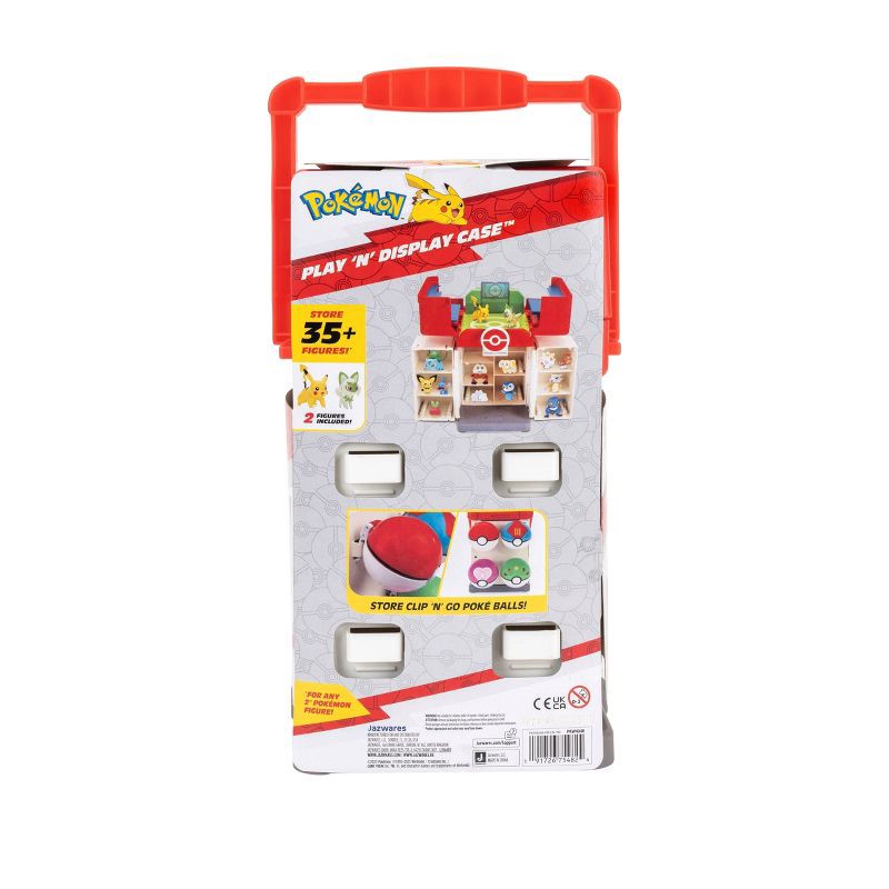 slide 20 of 20, Pokemon Pokémon Play 'N' Display Case with Pikachu & Sprigatito Action Figure, 1 ct